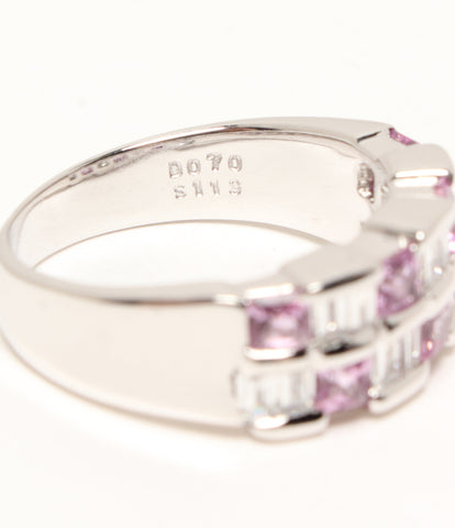 美容产品戒指K18粉色蓝宝石1.13CT钻石0.70ct女装12号（戒指）