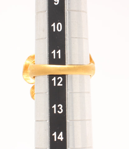环戒指K24 YG纯钱花卉图案女性尺寸11（环）Prima Gold