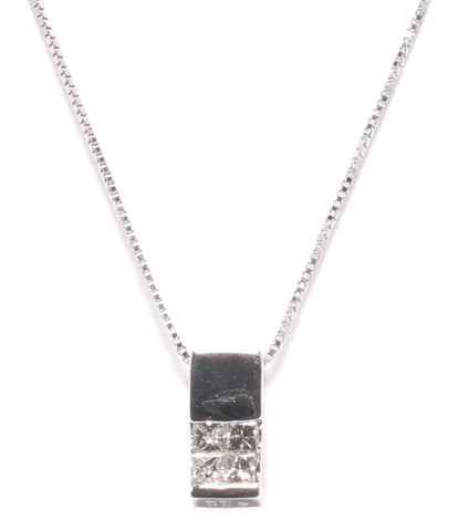 Beauty Product Necklace K18 WG Ruby 0.25ct Diamond 0.25ct Pendant Women (Necklace)
