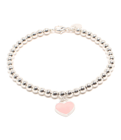 Tiffany美容产品手链SV925 Retainti搞笑迷你心脏标签粉红色串珠手链女（手链）蒂芙尼＆CO。