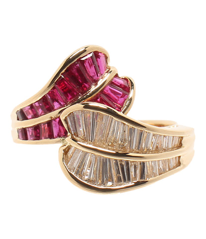 Beauty Product Ring Ring Ring K18 Ruby 1.70CT Diamond 0.84ct Women's Size No. 12 (Ring)