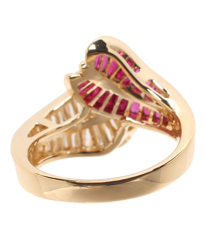 ผลิตภัณฑ์ความงามแหวนแหวนแหวน K18 ทับทิม 1.70ct เพชร 0.84ct ขนาดสตรีหมายเลข 12 (แหวน)