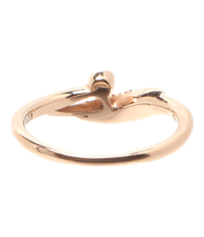 Star Jewelry Ring Ring K18PG Diamond 0.03CT Women Size No. 4 (Ring) Star Jewelry