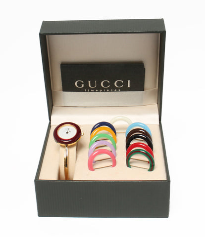 Gucci Watch Czengbizel Bangle Quartz White 11/12.2L Women's GUCCI