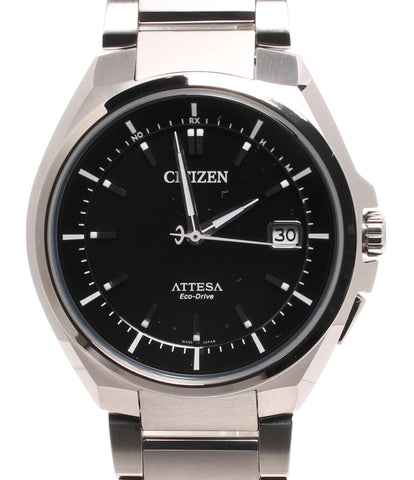 Citizen Beauty Watch Attesa พลังงานแสงอาทิตย์สีดำ H110-T016308 พลเมืองของผู้ชาย