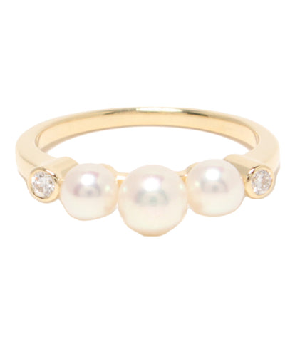 Mikimoto美容产品环K18珍珠4.0-4.5mm钻石尺寸尺寸9（环）mikimoto