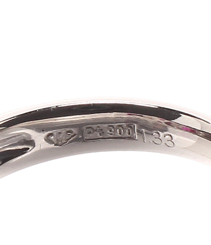 美品 リング 指輪 Pt900 ルビー 1.33ct ダイヤ 0.12ct レディース SIZE ...