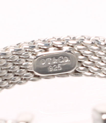 ティファニー 美品 リング 指輪 SV925 ダイヤ メッシュ サマセット