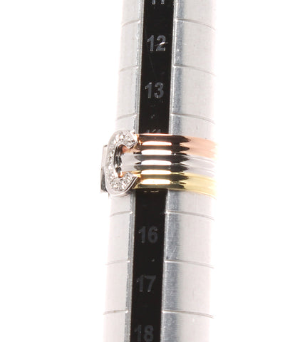 美品 リング 指輪 K18 Pt900 ダイヤ0.17ct　      レディース SIZE 15号 (リング)