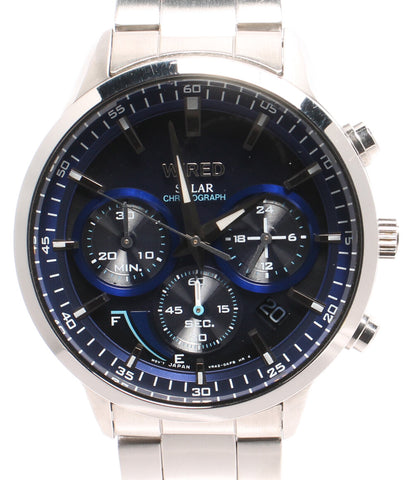 セイコー  腕時計 WIRED  ソーラー ブルー VR42-KZC0 メンズ   SEIKO