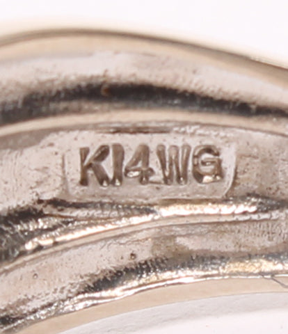美品 リング 指輪 K14WG ダイヤ0.17ct　      レディース SIZE 12号 (リング)