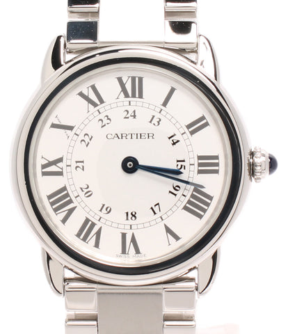 カルティエ 美品 腕時計 ロンドソロ  クオーツ シルバー 3601 レディース   Cartier