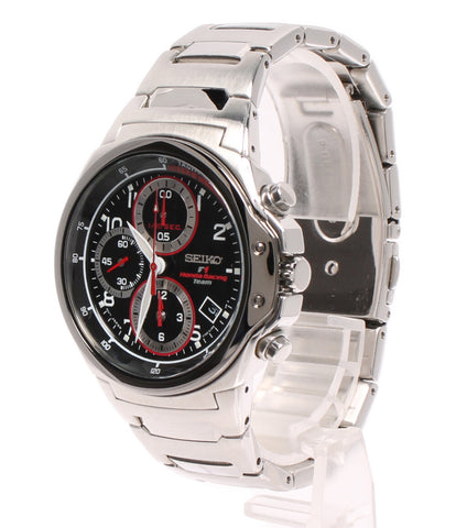 セイコー  腕時計 クロノグラフ  F1 Honda Racing Team クオーツ ブラック 7T92-0GV0 メンズ   SEIKO