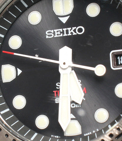 セイコー 腕時計 AIR DIVERS 200m ソーラー ブラック V145-0AH0 メンズ SEIKO–rehello by BOOKOFF