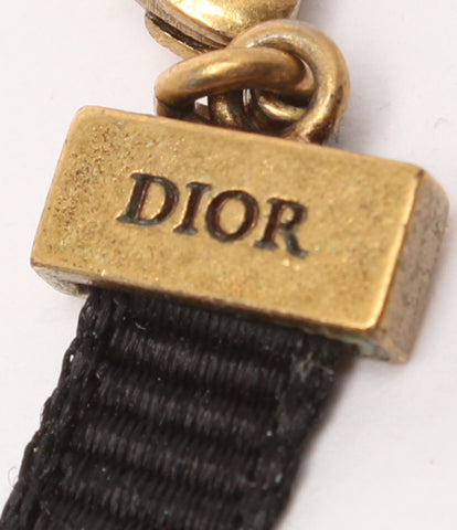 クリスチャンディオール 美品 チョーカー JAdior グログランリボン ゴールド×ブラック      レディース  (ネックレス) Christian Dior