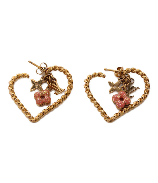LOUIS VUITTON Earrings In My Heart Sweet Monogram M65948 Gold