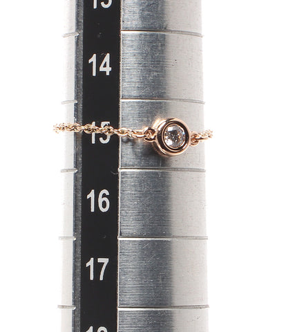 ティファニー 美品 チェーンリング 指輪 K18 バイザヤード ダイヤ1P約0.06ct       レディース SIZE 15号 (リング) TIFFANY＆Co.