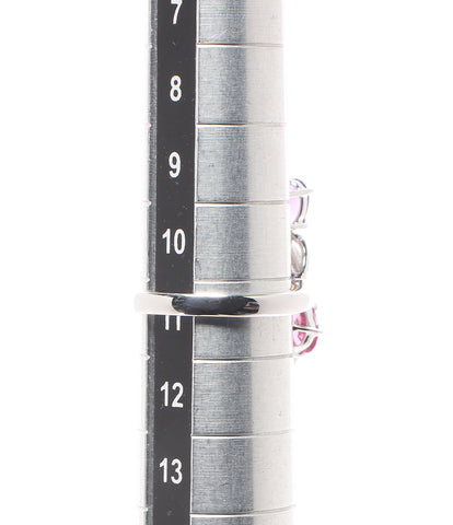 美品 リング 指輪 K18WG アクアマリン マルチカラーストーン4.26ct      レディース SIZE 11号 (リング)