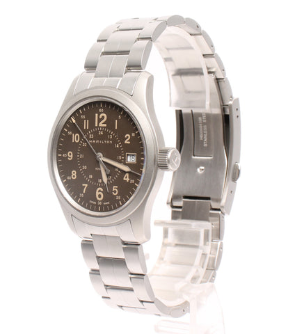 ハミルトン 美品 腕時計 カーキフィールド クオーツ ブラウン H682010 ...