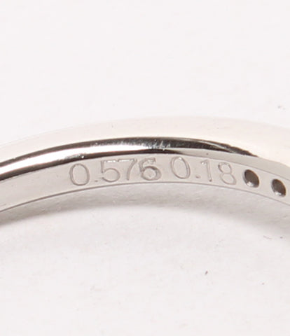 美品 リング 指輪 Pt900 ダイヤ0.575ct(E-SI2-EX-N) 0.18ct　      レディース SIZE 15号 (リング)