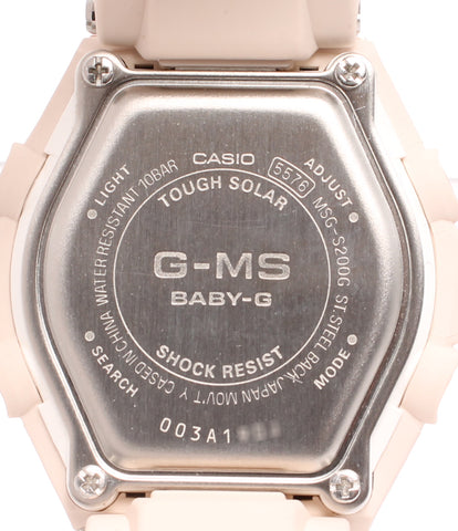 カシオ 美品 腕時計 G-MS Baby-G ソーラー  MSG-S200G レディース   CASIO