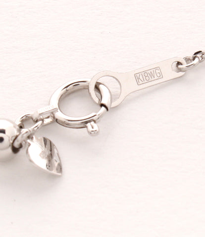 美品 ネックレス K18WG アコヤ真珠6.0-7.0mm ダイヤ スターデザイン      レディース  (ネックレス)