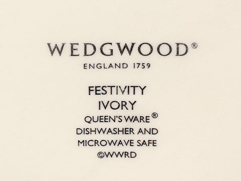 ウェッジウッド 美品 プレート 大皿 2点セット 27cm アイボリー  フェスティビティ FESTIVITY       WEDGWOOD