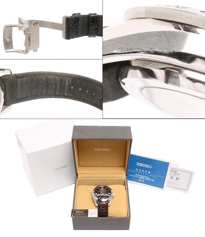 セイコー  腕時計 メカニカル GMT 自動巻き ブラック 4S36-00A0 メンズ   SEIKO