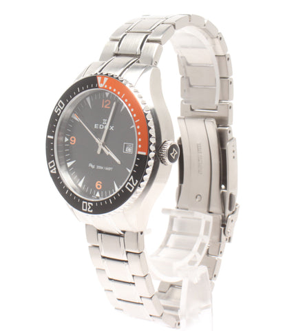 エドックス  腕時計   クオーツ ブラック 53016 メンズ   EDOX