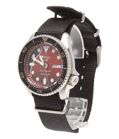 セイコー 美品 腕時計　  セイコー 5 ブライアン メイ レッドスペシャル 自動巻き レッド 4R36-08H0 SBSA073 メンズ   SEIKO