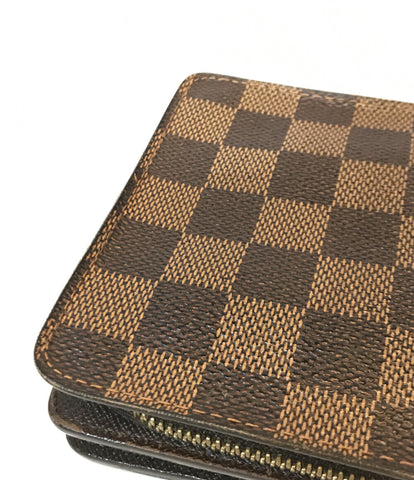 ルイ・ヴィトン ビトン 二つ折り財布 ダミエエベヌ コンパクトジップ約134g付属品