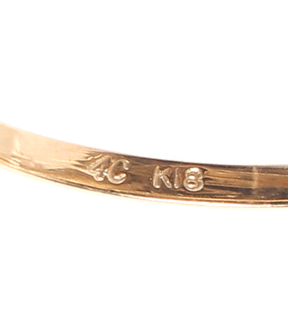 ヨンドシー 美品 3連リング 指輪 K18 エメラルド ルビー ホワイトサファイア      レディース SIZE 9号 (リング) 4℃