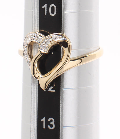 美品 リング 指輪 K18 ダイヤ ハートモチーフ      レディース SIZE 12号 (リング)