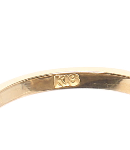 美品 リング 指輪 K18 ダイヤ 0.1ct リボンモチーフ      レディース SIZE 8号 (リング)
