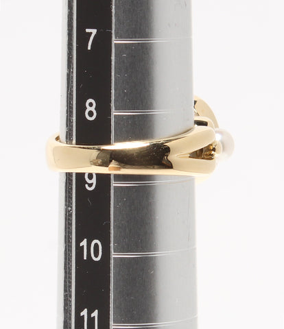 ミキモト 美品 リング 指輪 K18 グリーントルマリン2.21ct アコヤパール4mm      レディース SIZE 8号 (リング) MIKIMOTO