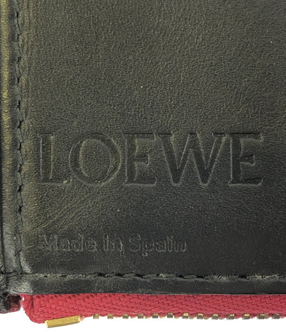 ロエベ  コインケース カードケース 二つ折り 網目模様型押し  リネン    レディース  (コインケース) LOEWE