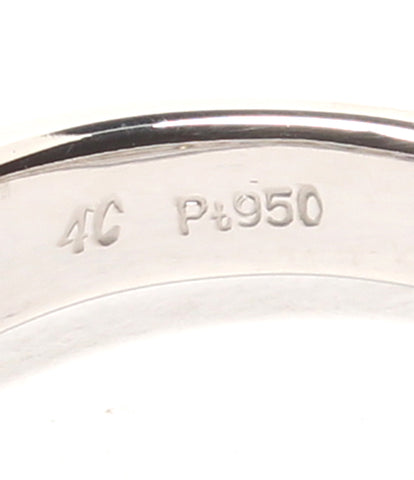 ヨンドシー 美品 リング 指輪 Pt950 アクアマリン アメジスト ダイヤ ドッツ      レディース SIZE 11号 (リング) 4℃