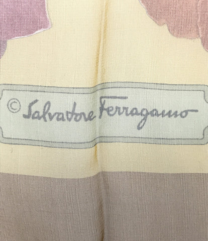サルバトーレフェラガモ  シフォンスカーフ シルク100% 花柄      レディース  (複数サイズ) Salvatore Ferragamo