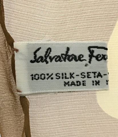 サルバトーレフェラガモ  シフォンスカーフ シルク100% 花柄      レディース  (複数サイズ) Salvatore Ferragamo