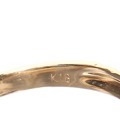 美品 リング 指輪 K18 ダイヤ 0.01ct リボンモチーフ      レディース SIZE 10号 (リング)