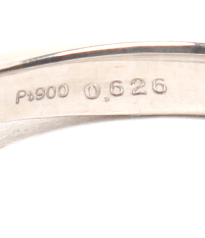 美品 リング 指輪 Pt900 サファイア0.626ct（セイロン産） ダイヤ0.085ct      レディース SIZE 5号 (リング)