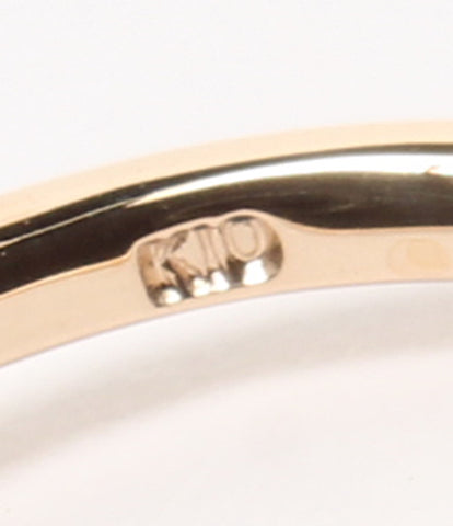 アガット 美品 リング 指輪 K10 ホワイトオパール レディース SIZE 11