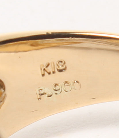 美品 リング 指輪 K18 Pt900 ダイヤ0.01ct イルカ ドルフィンモチーフ      レディース SIZE 9号 (リング)