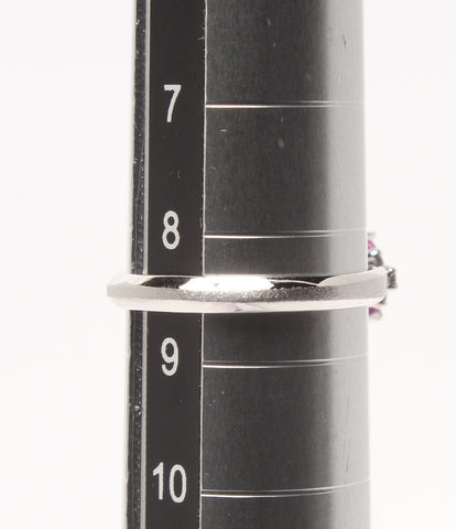 美品 リング 指輪 Pm850 ルビー1.10ct ホワイトサファイア0.17ct      レディース SIZE 8号 (リング)