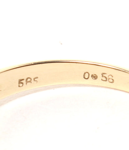 美品  リング 指輪 K14 サファイア0.56ct ダイヤ レディース 15号