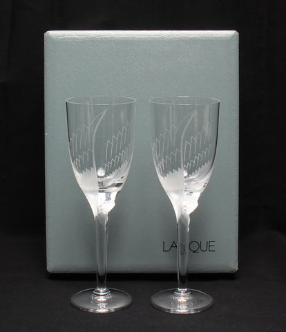 新品商品ラリック LALIQUE アンジュ 天使 シャンパンフルート 20.5cm ペア コップ・グラス・酒器