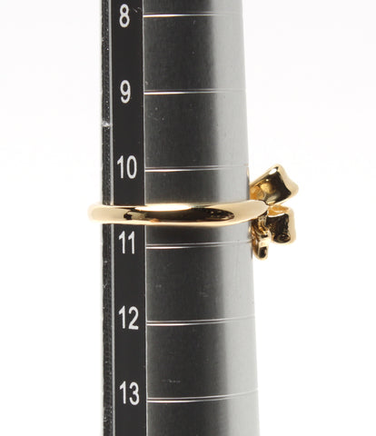美品 リング 指輪 K18 ダイヤ0.14ct リボンモチーフ      レディース SIZE 10号 (リング)