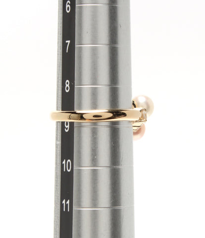 ヴァンドーム 美品 リング 指輪 K18 パール5mm ホワイトサファイア      レディース SIZE 8号 (リング) VENDOME