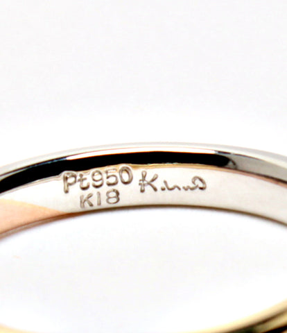 ケイウノ 美品 リング 指輪 K18 Pt950 コンビ レディース SIZE 8号