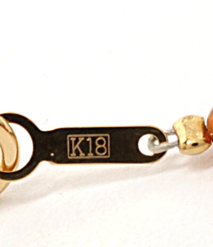 美品 ネックレス K18 琥珀40×26mm      レディース  (ネックレス)